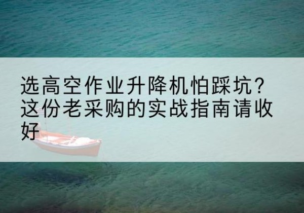 凌海高空作业升降机厂家推荐-选高空作业升降机怕踩坑？这份老采购的实战指南请收好